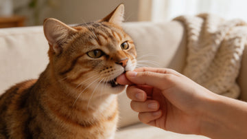 cat gently biting hand play aggression