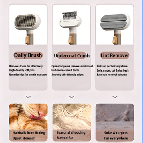 Self-Cleaning Grooming Brush