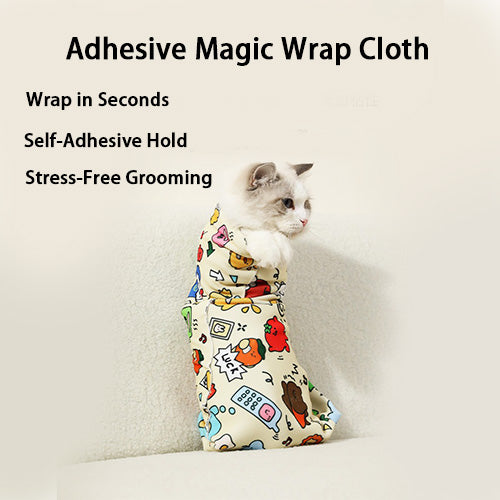 Cartoon Self-Adhesive Cat Wrap Towel