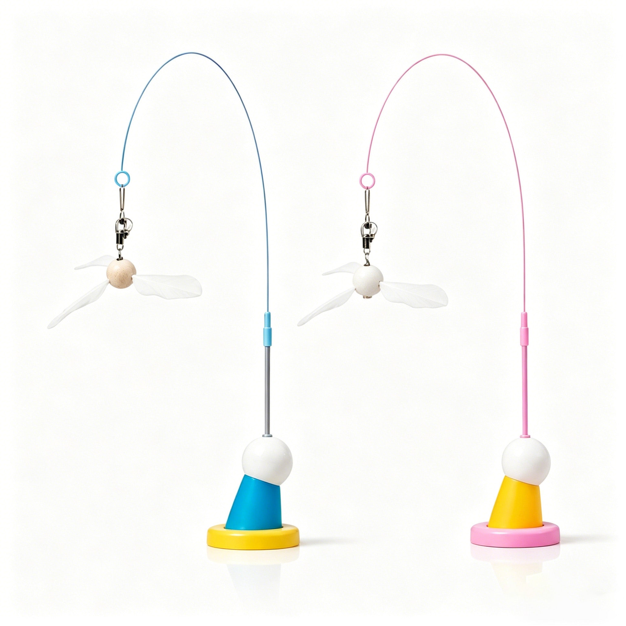 Extra Strong Suction Cup Cat Teaser – Self-Play Feather Wand with Bell, Durable & Bite-Resistant Interactive Toy for Boredom Relief | KittyDine