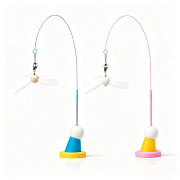 Extra Strong Suction Cup Cat Teaser – Self-Play Feather Wand with Bell, Durable & Bite-Resistant Interactive Toy for Boredom Relief | KittyDine