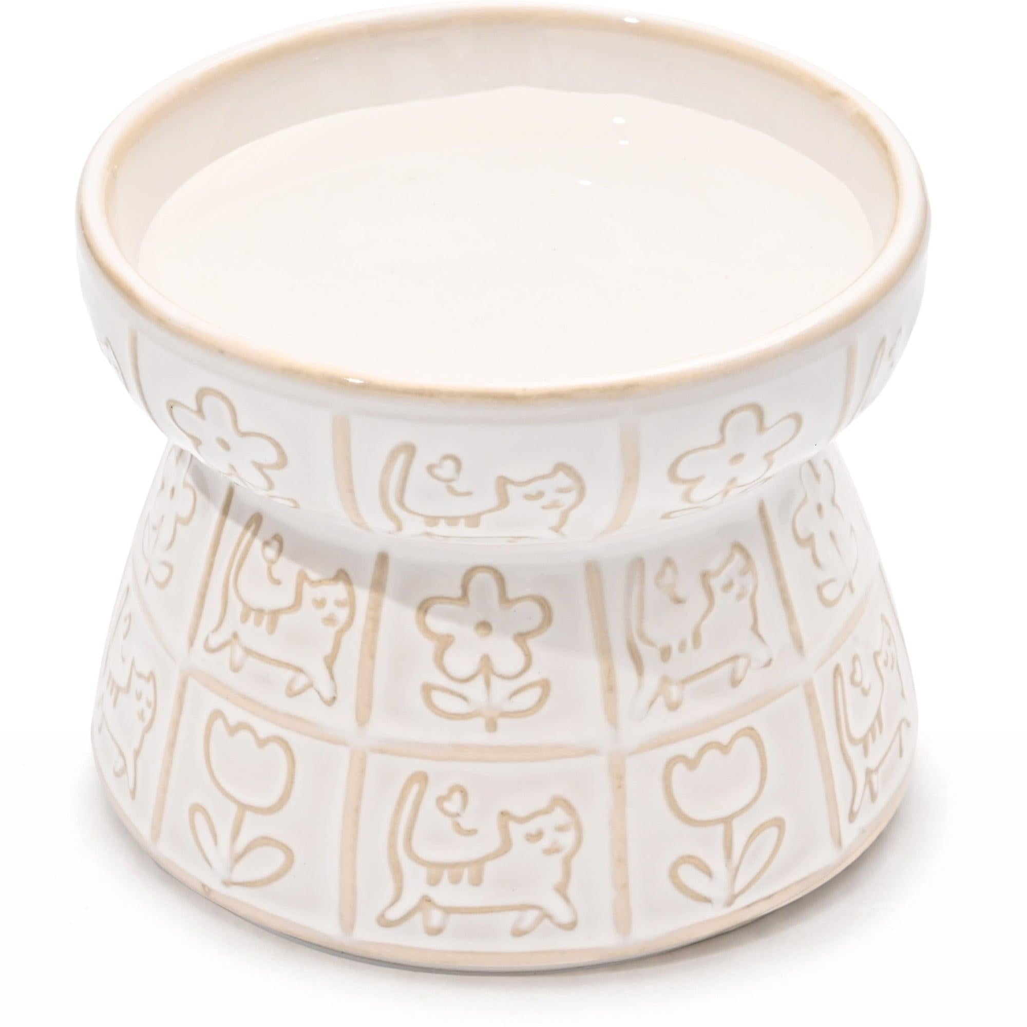 shallow ceramic cat bowls