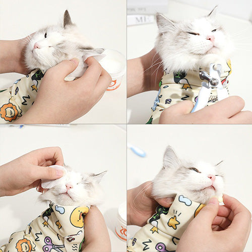 Cartoon Self-Adhesive Cat Wrap Towel