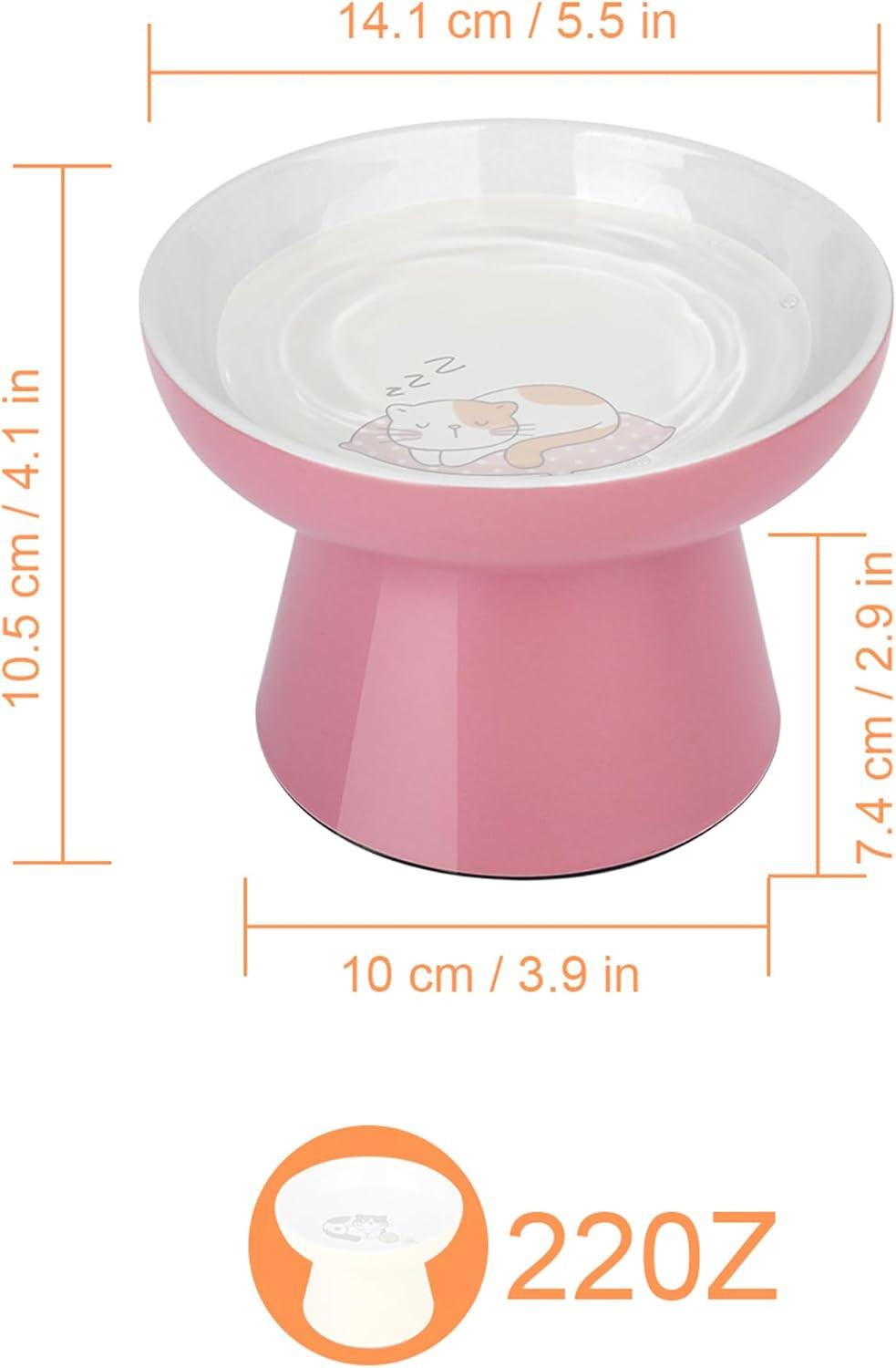 shallow ceramic cat bowls