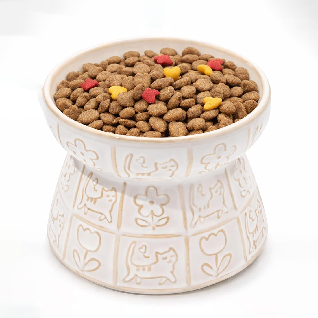 shallow ceramic cat bowls