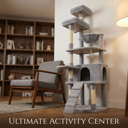 Tall Cat Tower with Easy Assembly