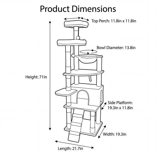 Stable Cat Tree with Reinforced Base