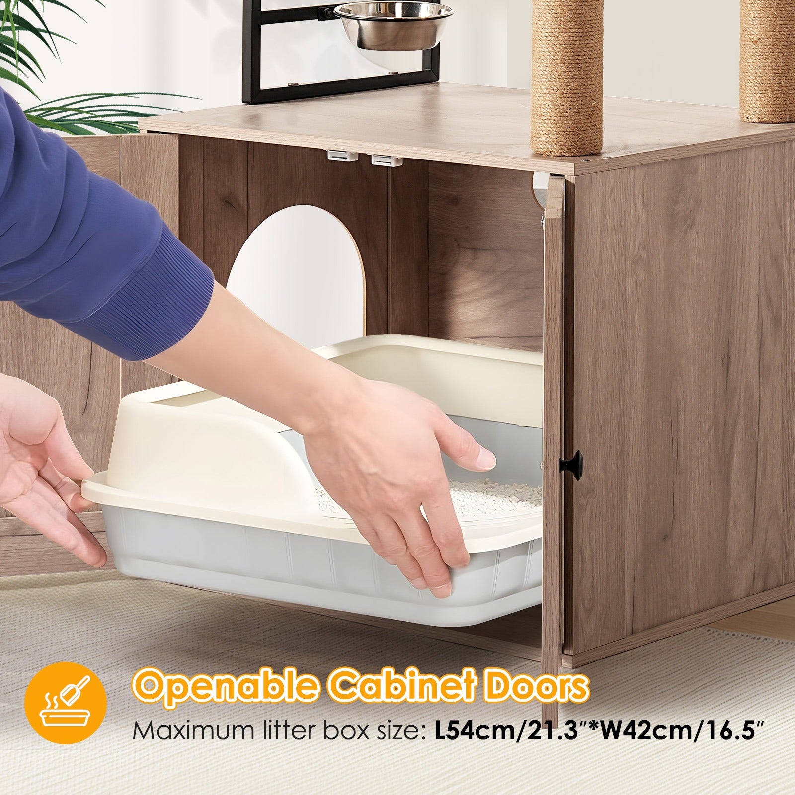 Hidden Cat Litter Box Cabinet